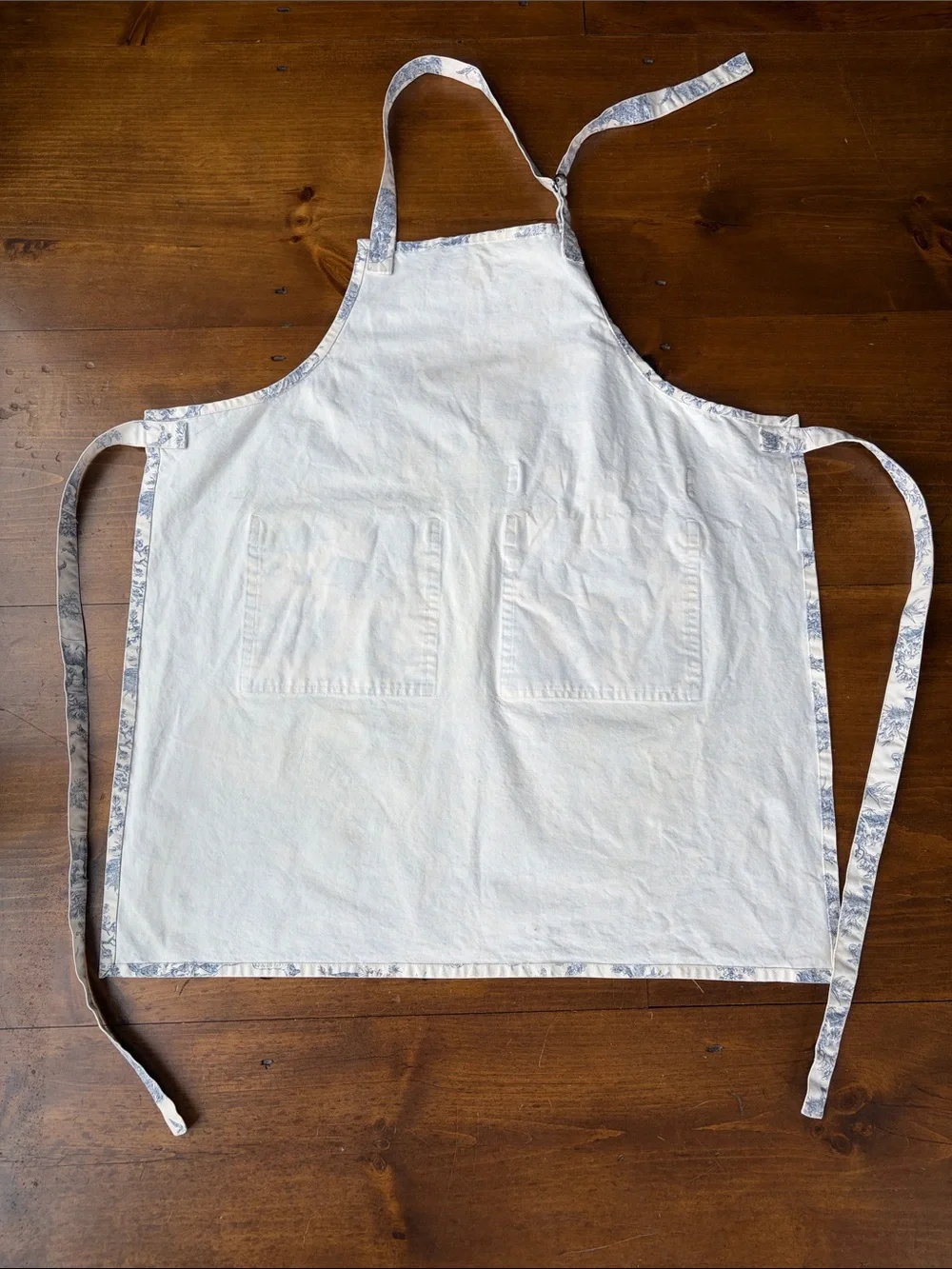 Blue Toile Apron